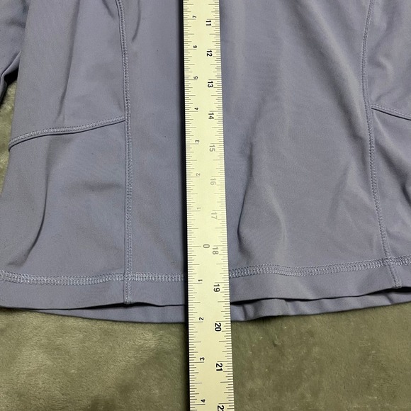 AVIA Womens Active Quarter Zip Pullover Top‎ Thumb Hole Periwinkle Lavender - Picture 6 of 12